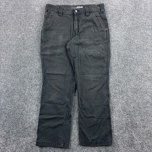 Vintage Carhartt Carpenter Pants Mens 32x30 Gray Heavy Canvas Work Baggy Faded